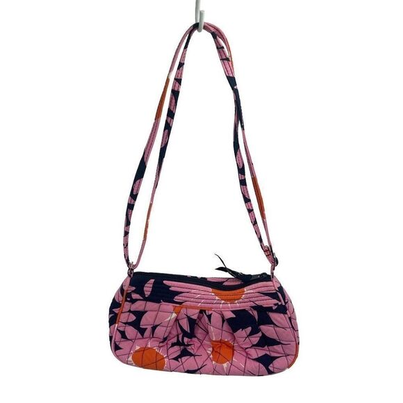Vera Bradley Women's Shoulder Bag Loves Me Purse Mini Floral Quilted Pink - Picture 5 of 10